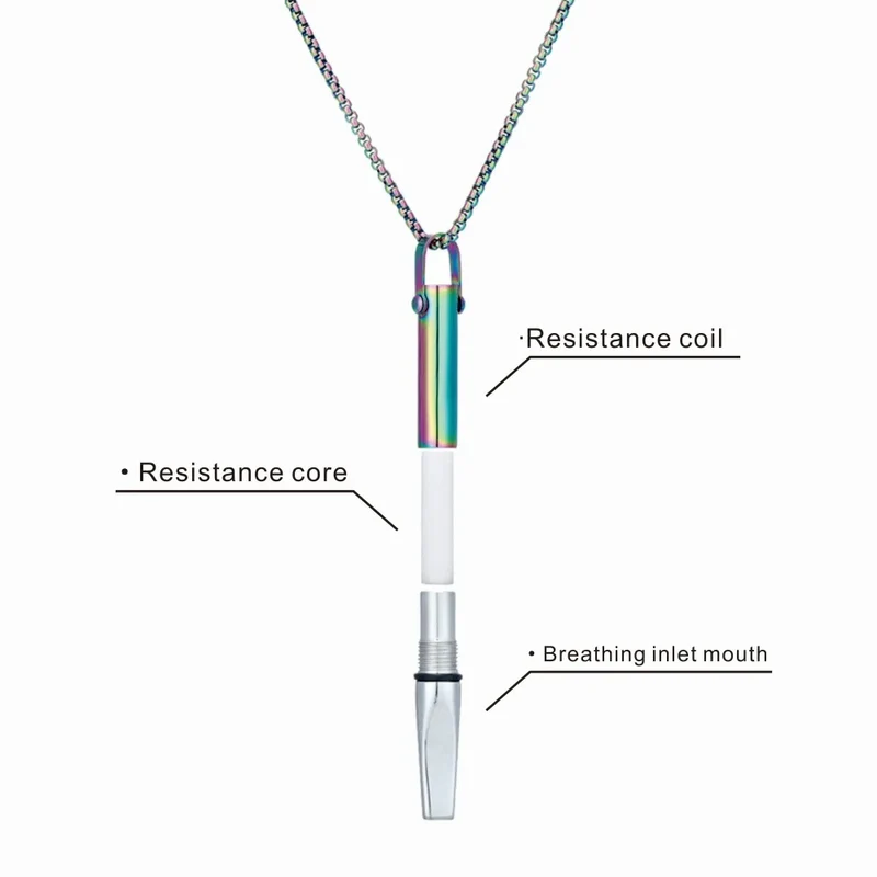 Collier Inhalateur d'Arômes Portable pour Arrêter de Fumer – Diffuseur Personnel Sans Batterie & Sans Vapeur + 3 Recharges OFFERTES