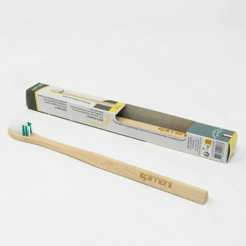 Brosse à dents en bois - Fabriquée en France