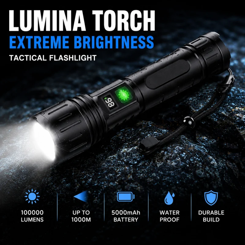 LUMINA TORCH – Torcia Tattica ad Estrema Luminosità