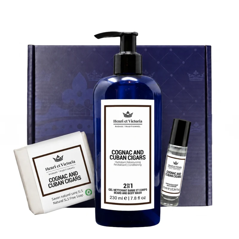 Ensemble de soins pour la douche "Shower Kit" - Cognac & Cuban Cigars