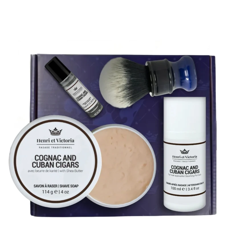 Ensemble de rasage "Shaving Kit" - Cognac & Cuban Cigars