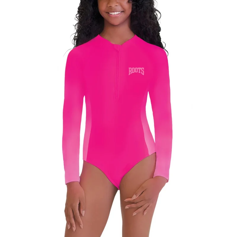ROOTS - Maillot de Bain à Manches Longues Pour Fille