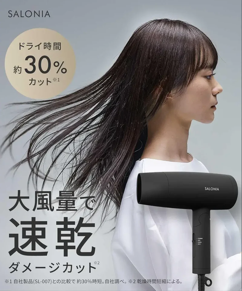Salonia Speedy Ion Hair Dryer for Fast, Gentle Drying Results