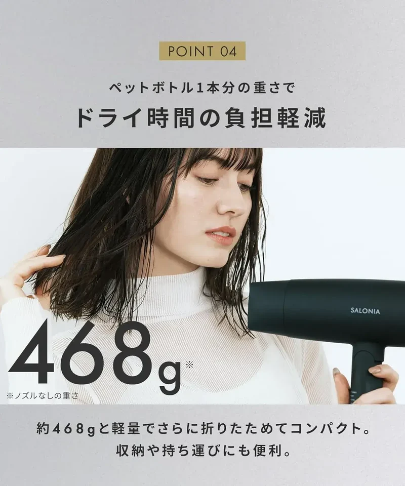 Salonia Speedy Ion Hair Dryer for Fast, Gentle Drying Results