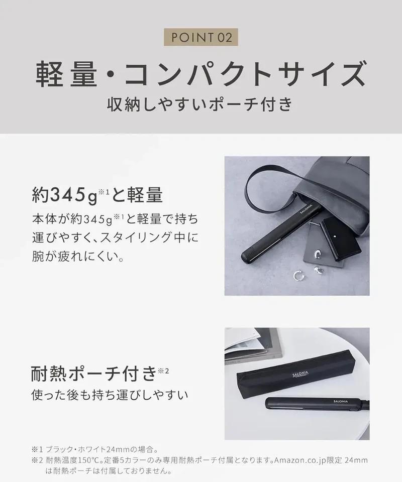 Salonia Straight Hair Iron 24mm Ceramic Titanium Hair Straightener