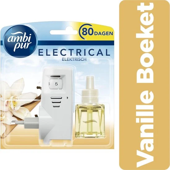 Ambi Pur Electrische Luchtverfrisser 1 compartiment Starter Kit Vanille Boeket 20ML