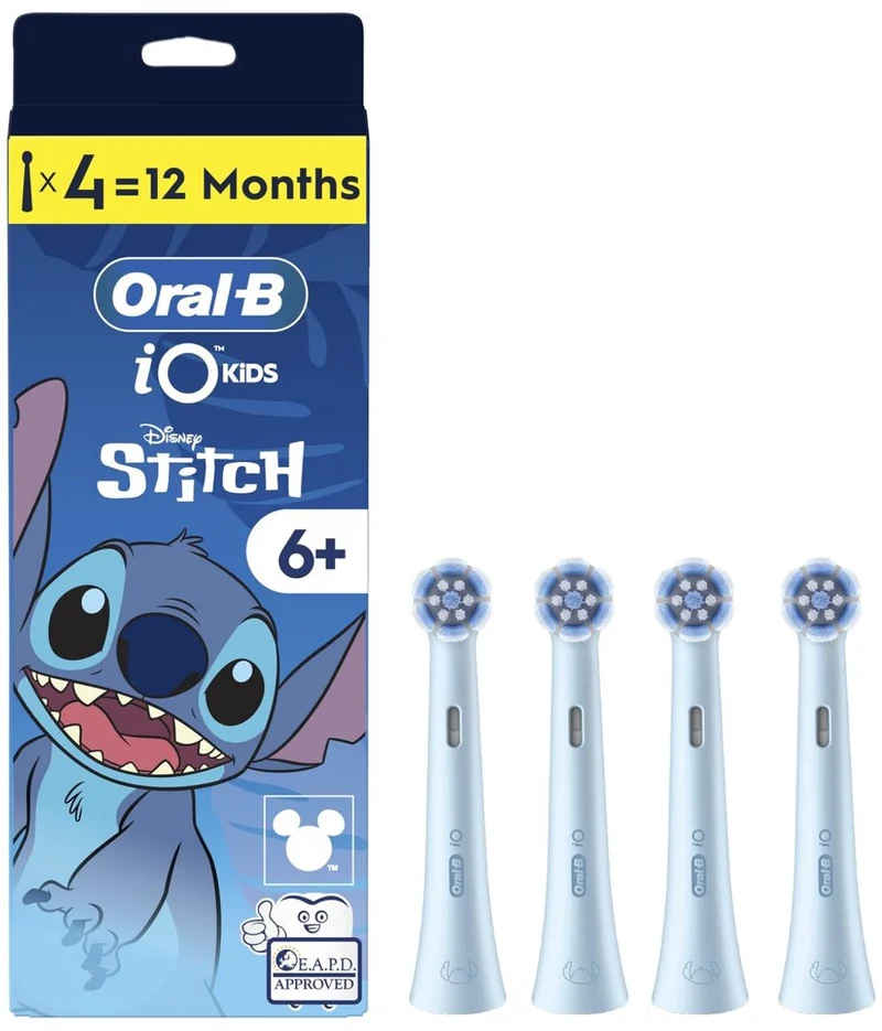 Oral-B iO Kids 6+ Disney Stitch opzetborstel voor elektrische tandenborstel - 4 stuks