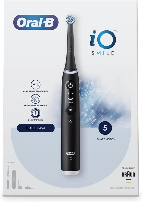 Oral B Oral-B iO 6N - SMILE Black Lava Elektrische Tandenborstel - Elektrische tandenborstel