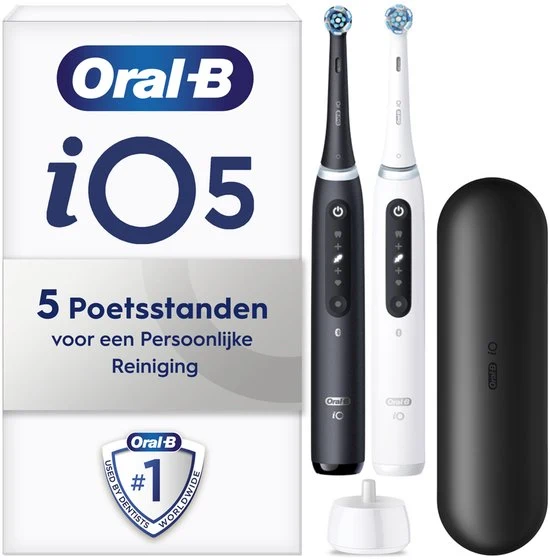 Oral-B iO 6 - Black & White - Elektrische Tandenborstels - Ontworpen Door Braun