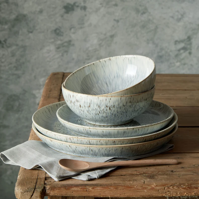 DENBY - Service de Vaisselle de 12 Pièces Halo Speckle *Boite Ouverte*