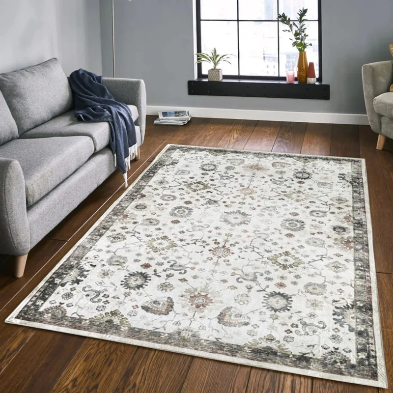 VIANA DOWNY - Tapis d'Intérieur Serenade Ivoire de 5 pi x 8 pi *Boite Ouverte*