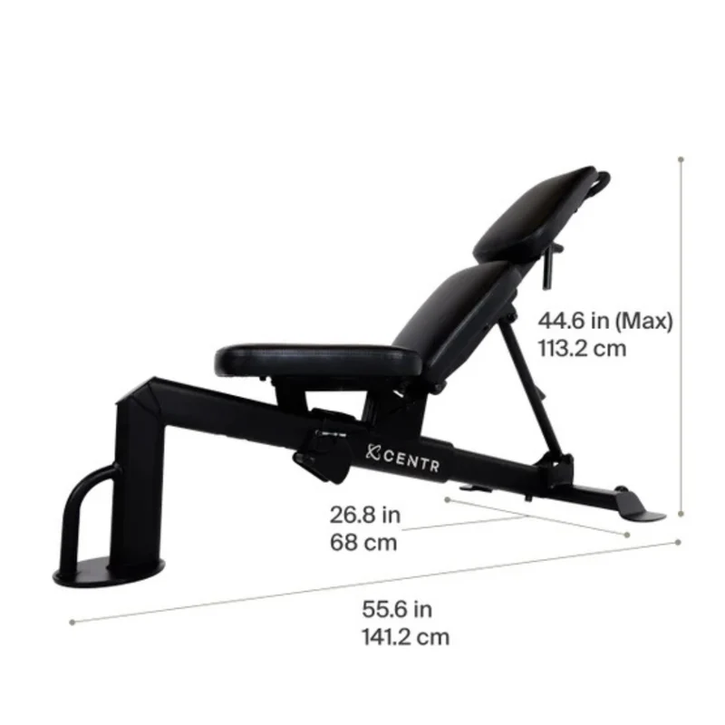 CENTR - Banc de Musculation Multiréglage, Inclinable et Déclinable *Boite Ouverte*