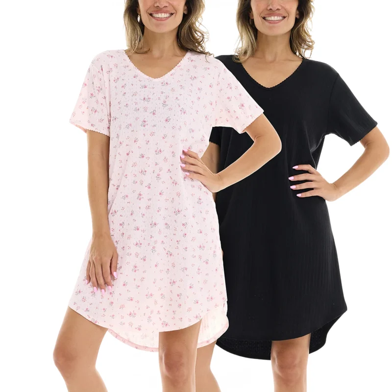 FLORA NIKROOZ - Ensemble de 2 Robes de Nuit pour Femme