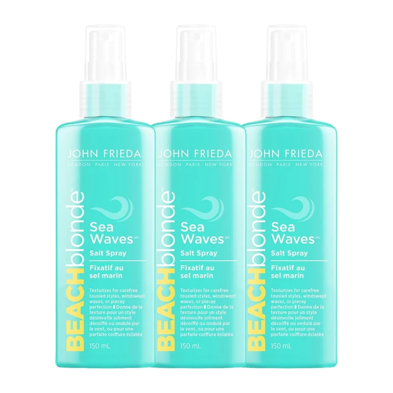 JOHN FRIEDA - Paquet de 3 Fixatifs au Sel Marin Beach Blonde Sea Waves