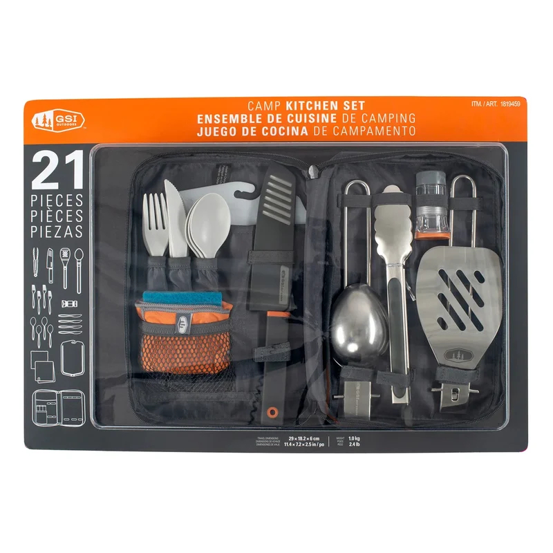 GSI OUTDOORS - Ensemble de Cuisine de Camping de 21 Pièces