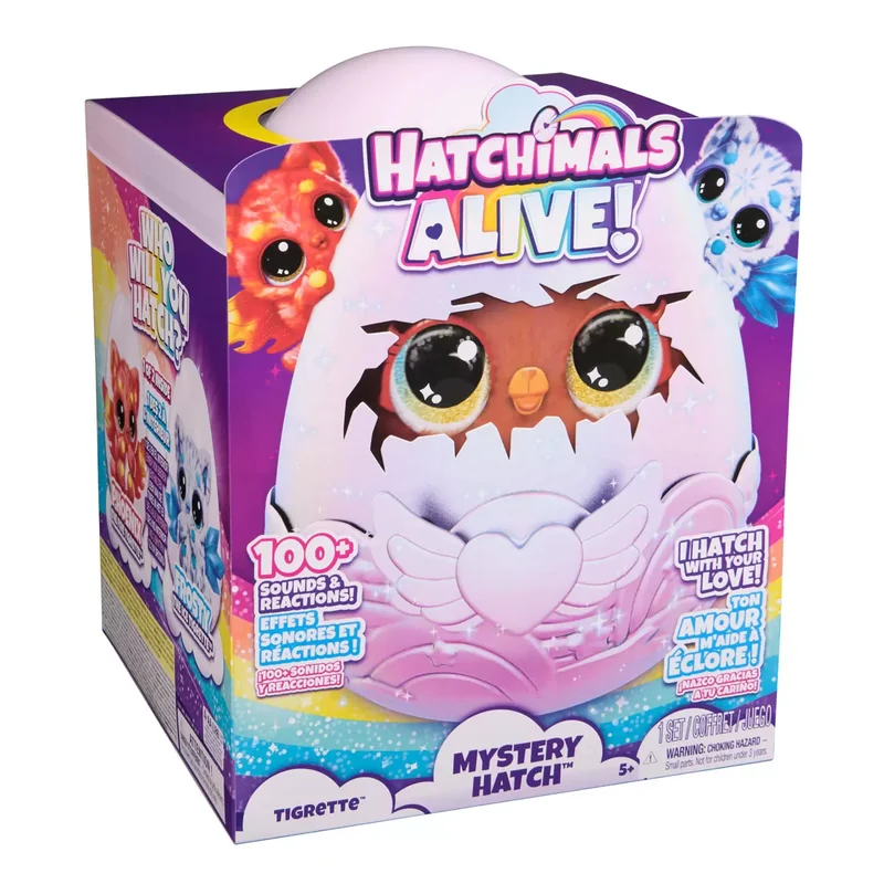 HATCHIMALS ALIVE - Coffret Jouet Interactif Mystery Hatch Tigrette
