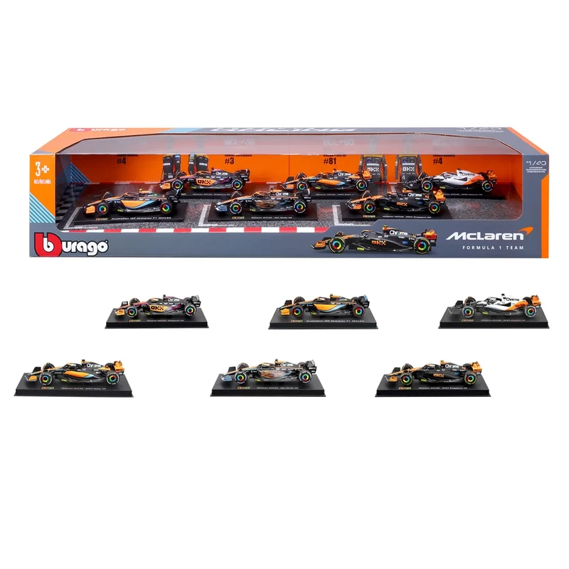 BURAGO - Ensemble de 6 Voitures de Course Formula 1 McLaren