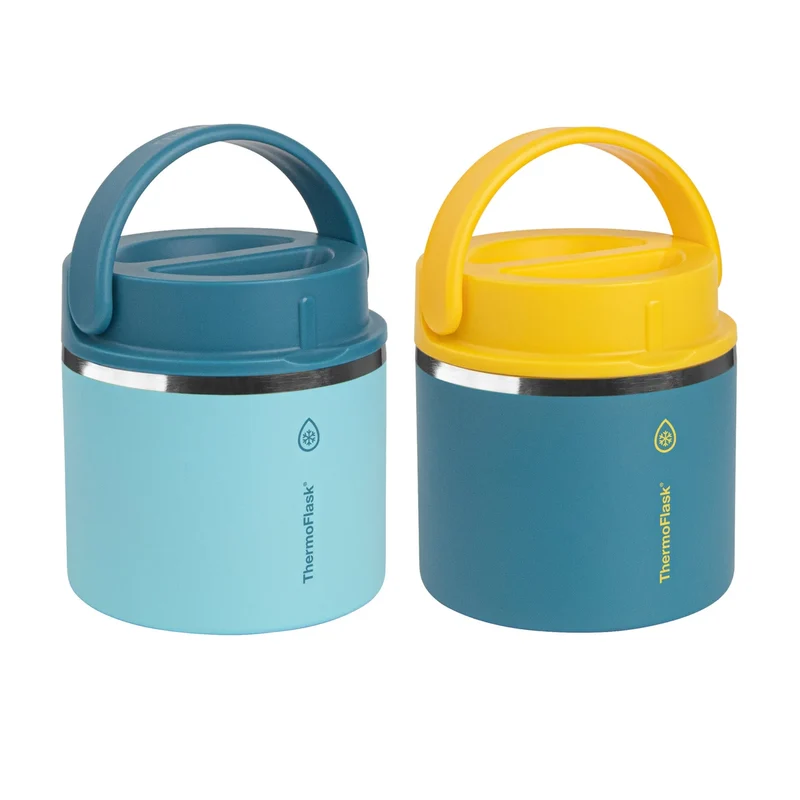 THERMOFLASK - Paquet de 2 Bocaux Isotherme pour Aliments de 591 ml