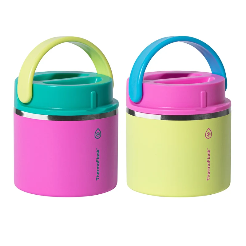 THERMOFLASK - Paquet de 2 Bocaux Isotherme pour Aliments de 591 ml