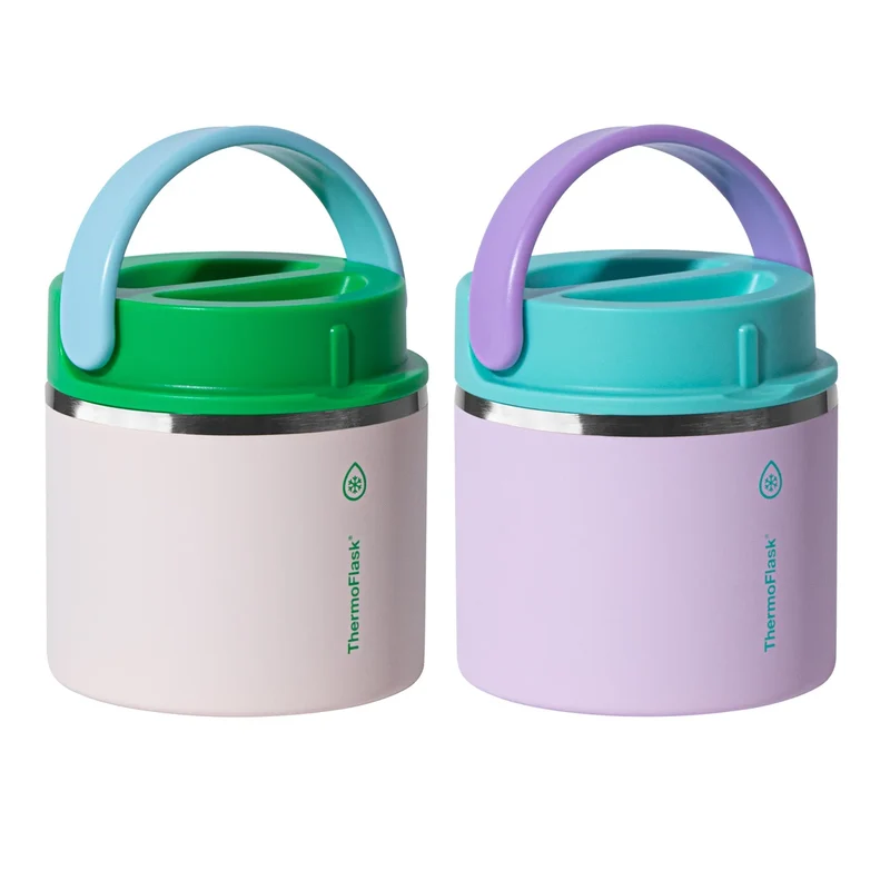 THERMOFLASK - Paquet de 2 Bocaux Isotherme pour Aliments de 591 ml