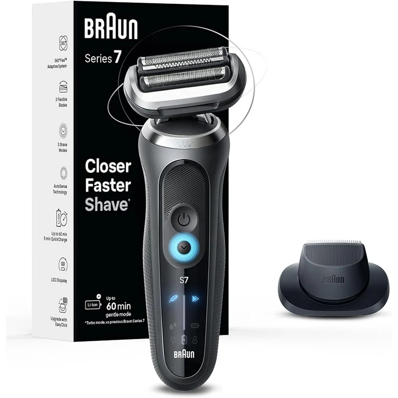 Rasoir rechargeable pour homme, sec et humide, Braun 7120S Series 7