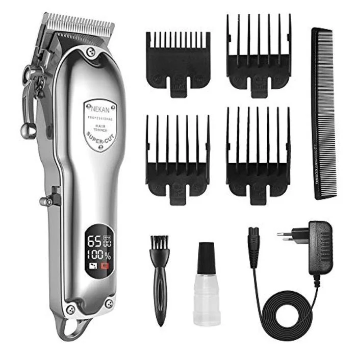 Tondeuse barbe et cheveux professionnelle en acier