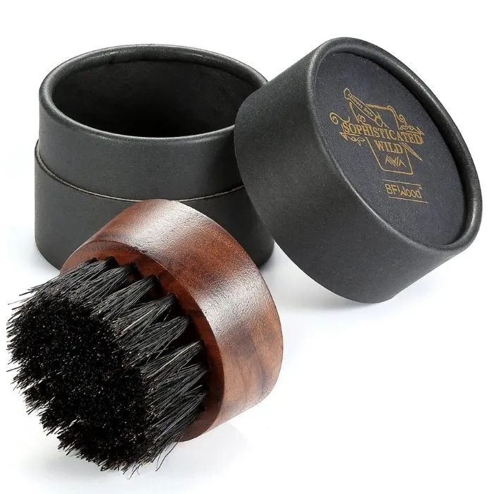 Brosse à barbe en véritable poil de sanglier