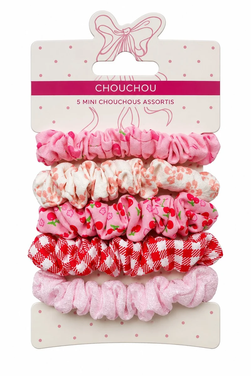Lot de 5 mini chouchous