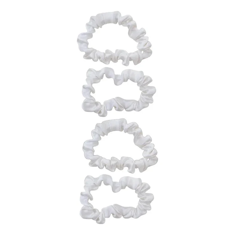 Bundle Mini Scrunchies Silk Weiß