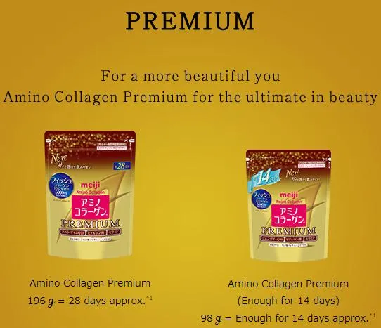 Meiji New Amino Collagen Premium Refill 196g Bulk 5-Pack