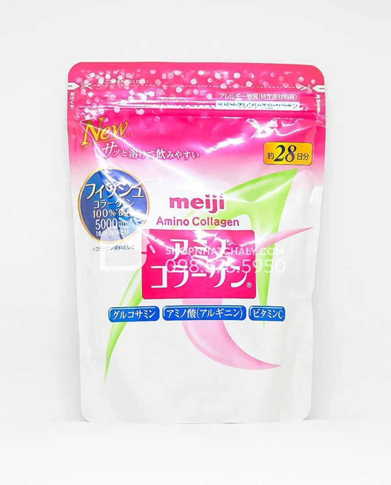 Meiji Amino Collagen Powder Refill 196g - 5-Unit Bundle