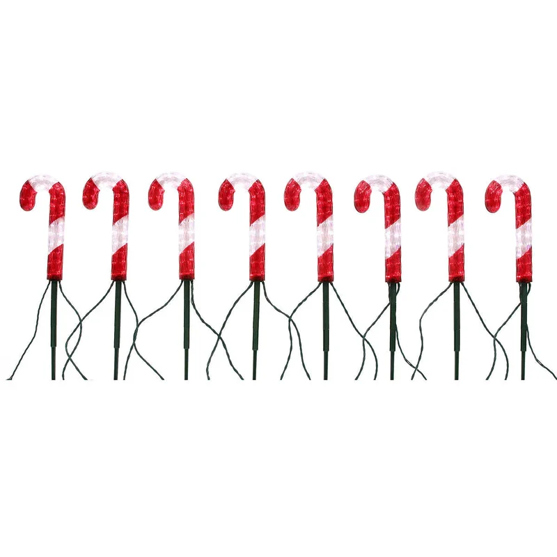 Ensemble de 8 Piquets de Pelouse à Del