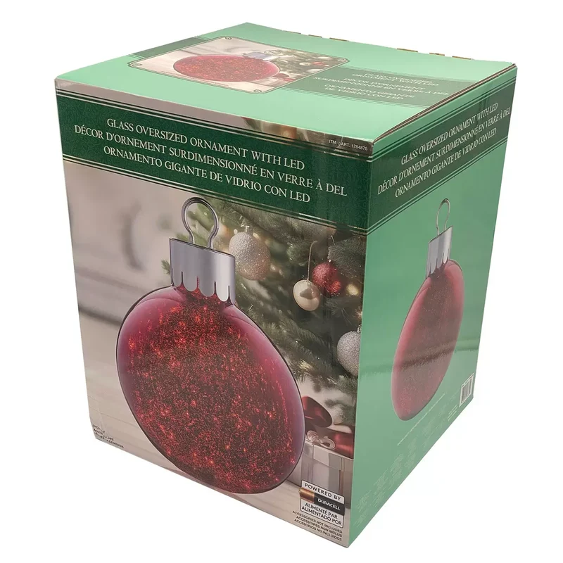 Décor d'Ornement Surdimensionné en Verre à Del