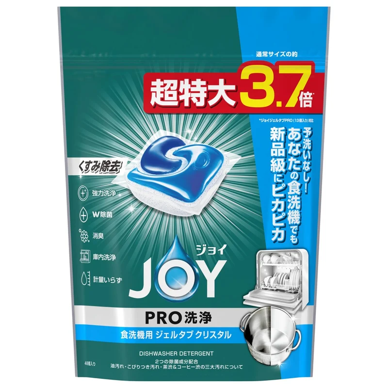 Joy Pro Crystal Dishwasher Gel Tabs 48 Count 645g