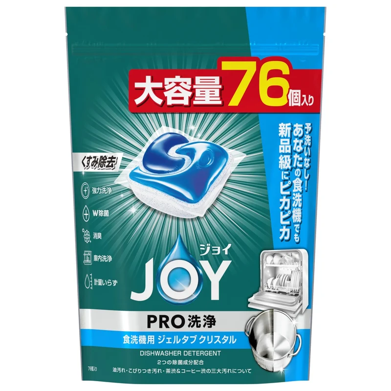 Joy Pro Crystal Dishwasher Gel Tabs 76 Count 1022g