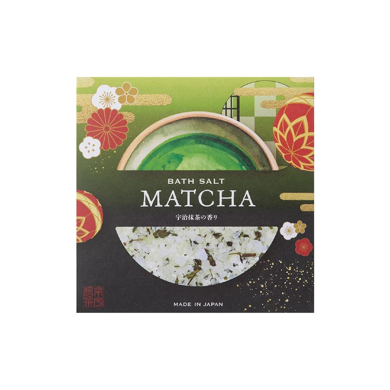 Daily Aroma Matcha Bath Salts with Tea Leaves (Uji Matcha Scent) 40g