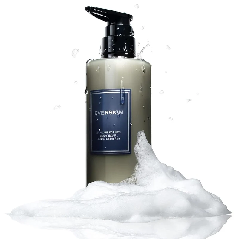 Everskin Men's Body Soap 400ml - Odor Control & Acne Relief White Tea Scent