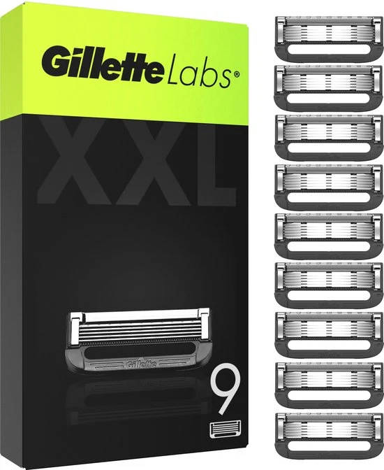 Gillette Navulmesjes Voor GilletteLabs - Exfoliating Bar En Heated Razor - 9 Scheermesjes