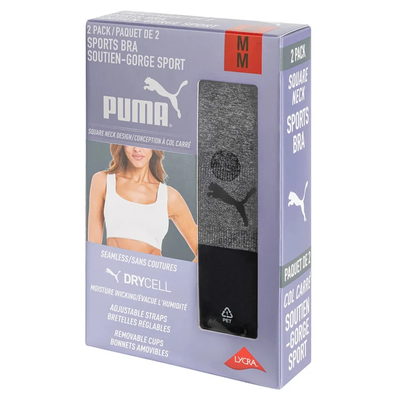 PUMA - Paquet de 2 Soutiens-Gorge Sport pour Femme