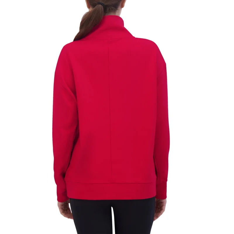 GAIAM - Chandail Côtelé à Fermeture à Glissière un Quart pour Femme