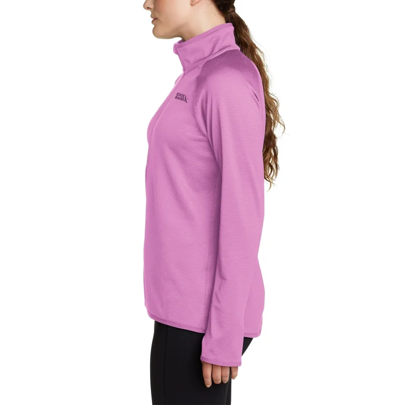 EDDIE BAUER - Chandail en Molleton Quadrillé avec Demi-Fermeture à Glissière pour Femme