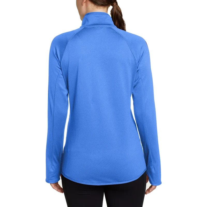 EDDIE BAUER - Chandail en Molleton Quadrillé avec Demi-Fermeture à Glissière pour Femme