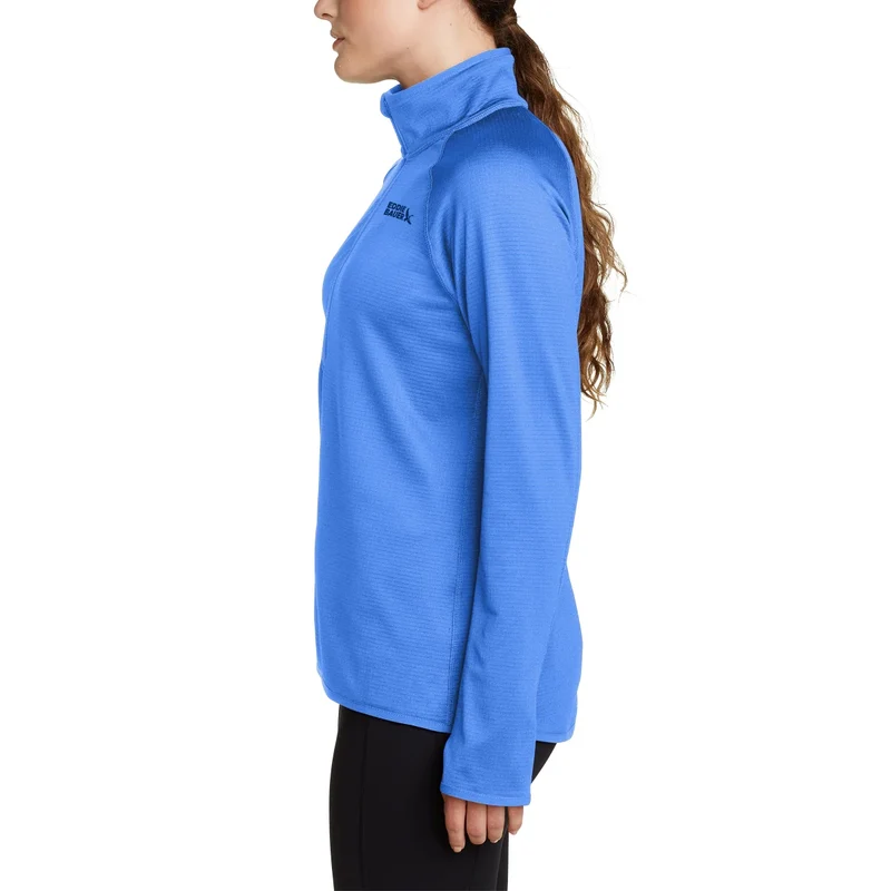 EDDIE BAUER - Chandail en Molleton Quadrillé avec Demi-Fermeture à Glissière pour Femme