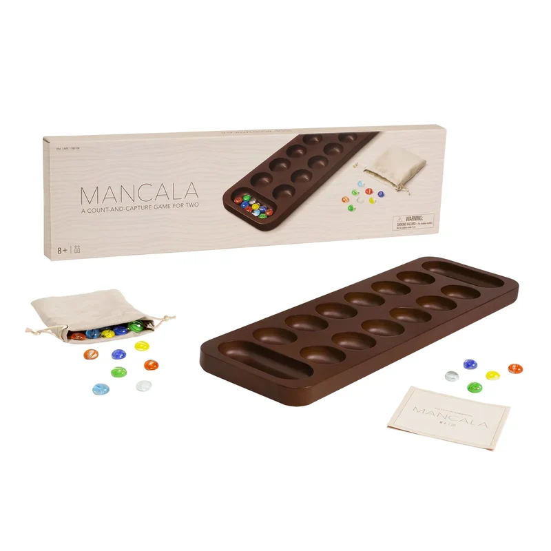 GAME COMPANY - Plateau de Jeu en Bois Massif Mancala