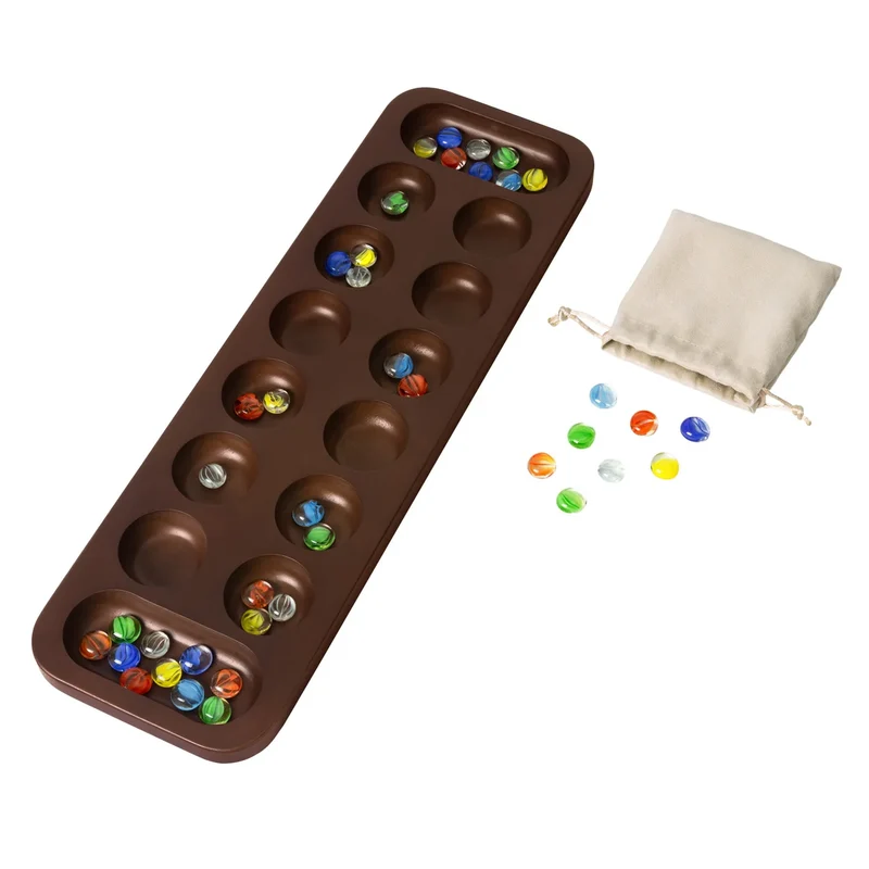 GAME COMPANY - Plateau de Jeu en Bois Massif Mancala