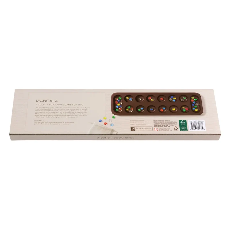 GAME COMPANY - Plateau de Jeu en Bois Massif Mancala