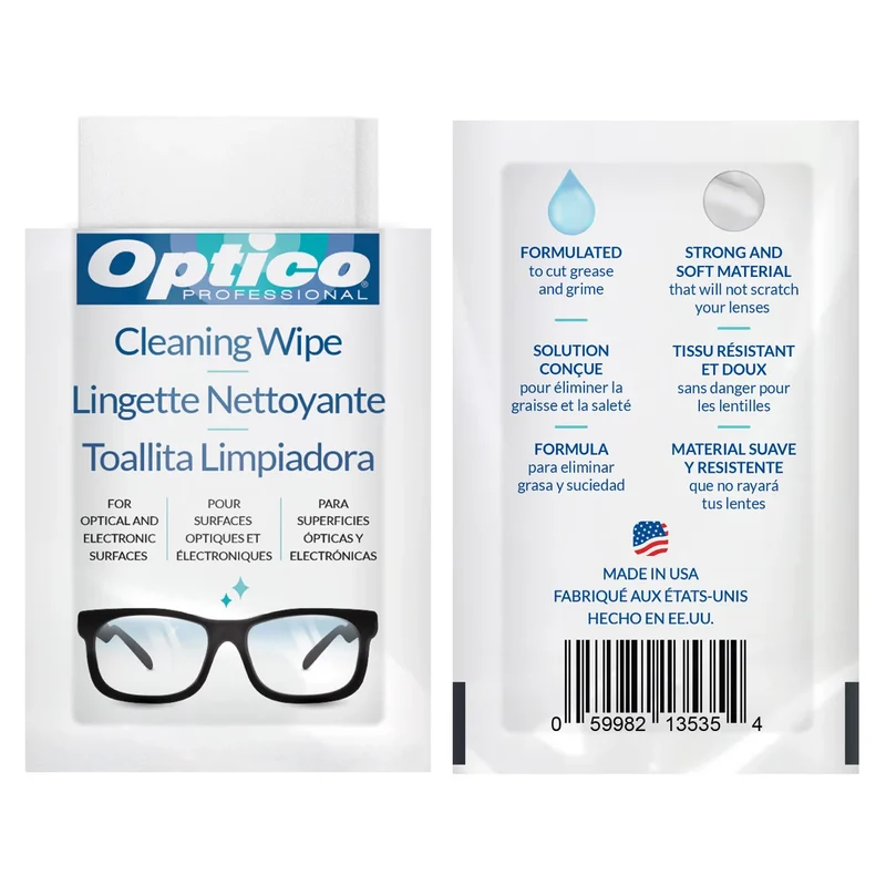 OPTICO PROFESSIONAL - Paquet de 99 Lingettes Nettoyantes