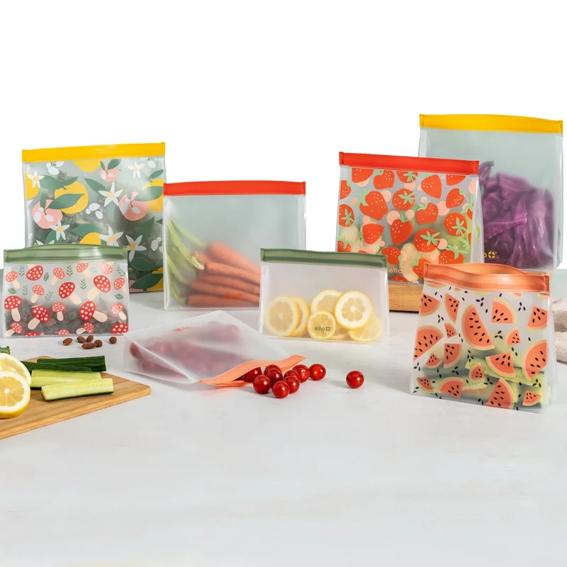 ELLO - Paquet de 14 Sacs Réutilisables pour Aliments