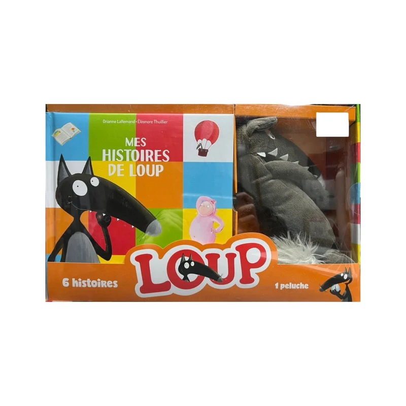AUZO - Mes Histoires de Loup Coffret 6 Histoires et Peluche