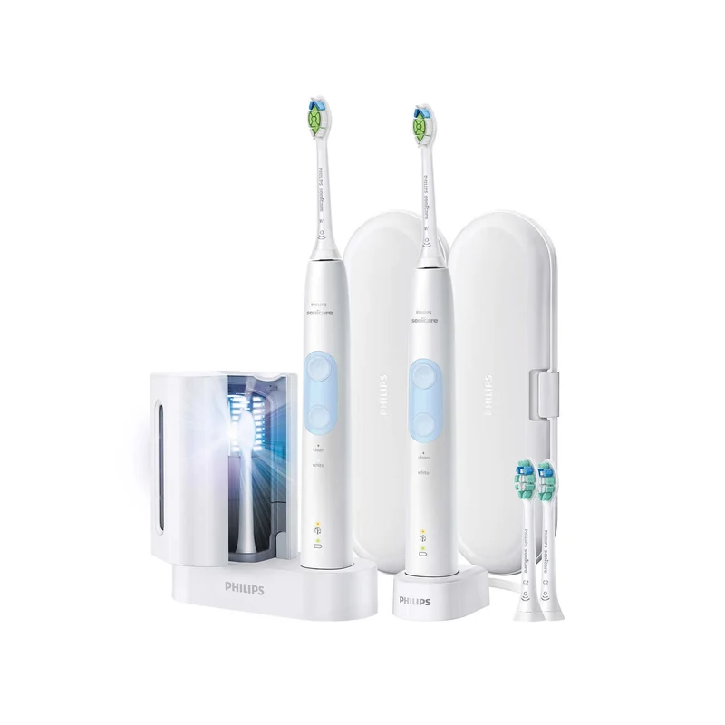 PHILIPS SONICARE - Ensemble de 2 Brosse à Dents Soniques Rechargeables Optimal Clean